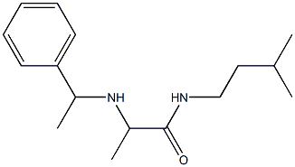 N-(3-methylbutyl)-2-[(1-phenylethyl)amino]propanamide Struktur