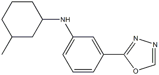 N-(3-methylcyclohexyl)-3-(1,3,4-oxadiazol-2-yl)aniline Struktur