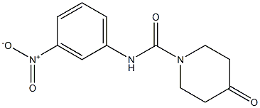 N-(3-nitrophenyl)-4-oxopiperidine-1-carboxamide Struktur