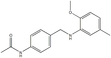 N-(4-{[(2-methoxy-5-methylphenyl)amino]methyl}phenyl)acetamide Struktur