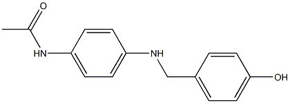 N-(4-{[(4-hydroxyphenyl)methyl]amino}phenyl)acetamide Struktur