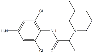 N-(4-amino-2,6-dichlorophenyl)-2-(dipropylamino)propanamide Struktur