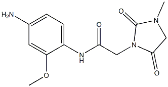 N-(4-amino-2-methoxyphenyl)-2-(3-methyl-2,5-dioxoimidazolidin-1-yl)acetamide Struktur