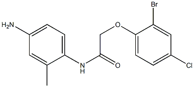 N-(4-amino-2-methylphenyl)-2-(2-bromo-4-chlorophenoxy)acetamide Struktur