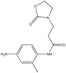 N-(4-amino-2-methylphenyl)-3-(2-oxo-1,3-oxazolidin-3-yl)propanamide Struktur