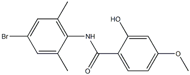 N-(4-bromo-2,6-dimethylphenyl)-2-hydroxy-4-methoxybenzamide Struktur