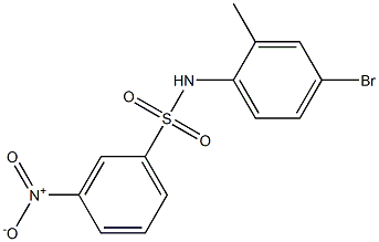 N-(4-bromo-2-methylphenyl)-3-nitrobenzene-1-sulfonamide Struktur