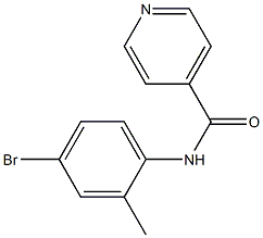 N-(4-bromo-2-methylphenyl)isonicotinamide Struktur