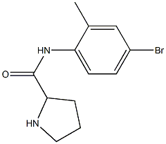 N-(4-bromo-2-methylphenyl)pyrrolidine-2-carboxamide Struktur