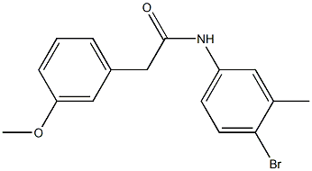 N-(4-bromo-3-methylphenyl)-2-(3-methoxyphenyl)acetamide Struktur