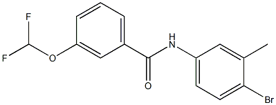 N-(4-bromo-3-methylphenyl)-3-(difluoromethoxy)benzamide Struktur