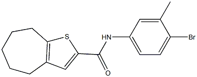 N-(4-bromo-3-methylphenyl)-4H,5H,6H,7H,8H-cyclohepta[b]thiophene-2-carboxamide Struktur