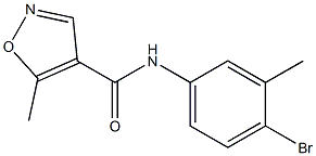 N-(4-bromo-3-methylphenyl)-5-methylisoxazole-4-carboxamide Struktur