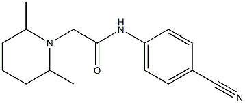 N-(4-cyanophenyl)-2-(2,6-dimethylpiperidin-1-yl)acetamide Struktur