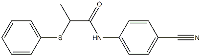 N-(4-cyanophenyl)-2-(phenylsulfanyl)propanamide Struktur