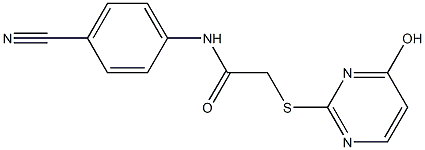 N-(4-cyanophenyl)-2-[(4-hydroxypyrimidin-2-yl)sulfanyl]acetamide Struktur