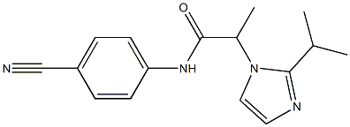 N-(4-cyanophenyl)-2-[2-(propan-2-yl)-1H-imidazol-1-yl]propanamide Struktur