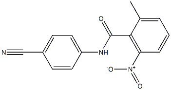 N-(4-cyanophenyl)-2-methyl-6-nitrobenzamide Struktur