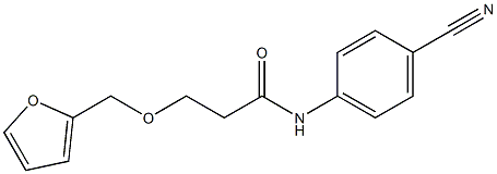 N-(4-cyanophenyl)-3-(furan-2-ylmethoxy)propanamide Struktur