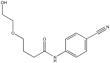 N-(4-cyanophenyl)-4-(2-hydroxyethoxy)butanamide Struktur