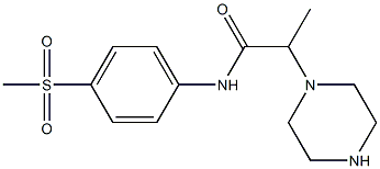 N-(4-methanesulfonylphenyl)-2-(piperazin-1-yl)propanamide Struktur