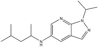 N-(4-methylpentan-2-yl)-1-(propan-2-yl)-1H-pyrazolo[3,4-b]pyridin-5-amine Struktur