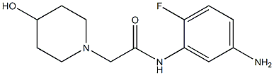 N-(5-amino-2-fluorophenyl)-2-(4-hydroxypiperidin-1-yl)acetamide Struktur