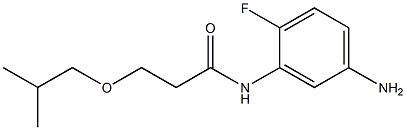 N-(5-amino-2-fluorophenyl)-3-(2-methylpropoxy)propanamide Struktur