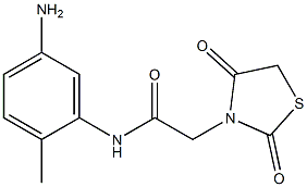 N-(5-amino-2-methylphenyl)-2-(2,4-dioxo-1,3-thiazolidin-3-yl)acetamide Struktur