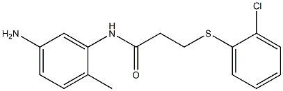 N-(5-amino-2-methylphenyl)-3-[(2-chlorophenyl)sulfanyl]propanamide Struktur