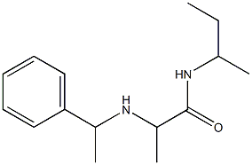 N-(butan-2-yl)-2-[(1-phenylethyl)amino]propanamide Struktur