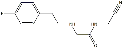 N-(cyanomethyl)-2-{[2-(4-fluorophenyl)ethyl]amino}acetamide Struktur