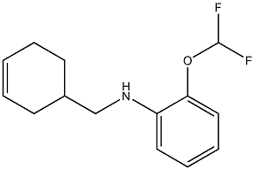 N-(cyclohex-3-en-1-ylmethyl)-2-(difluoromethoxy)aniline Struktur