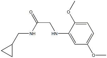 N-(cyclopropylmethyl)-2-[(2,5-dimethoxyphenyl)amino]acetamide Struktur