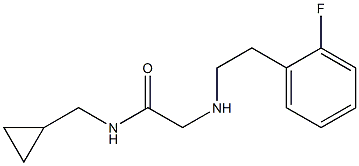 N-(cyclopropylmethyl)-2-{[2-(2-fluorophenyl)ethyl]amino}acetamide Struktur