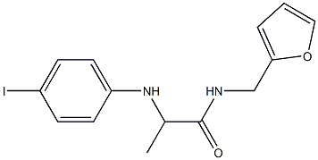 N-(furan-2-ylmethyl)-2-[(4-iodophenyl)amino]propanamide Struktur