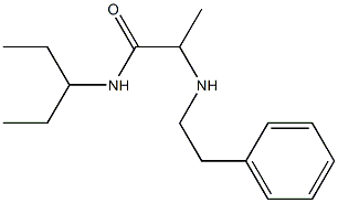 N-(pentan-3-yl)-2-[(2-phenylethyl)amino]propanamide Struktur