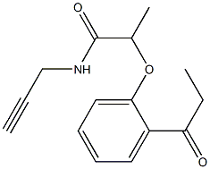 N-(prop-2-yn-1-yl)-2-(2-propanoylphenoxy)propanamide Struktur