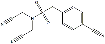 N,N-bis(cyanomethyl)(4-cyanophenyl)methanesulfonamide Struktur