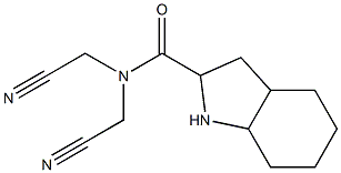 N,N-bis(cyanomethyl)octahydro-1H-indole-2-carboxamide Struktur