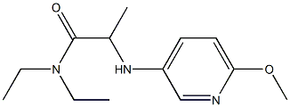 N,N-diethyl-2-[(6-methoxypyridin-3-yl)amino]propanamide Struktur