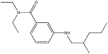 N,N-diethyl-3-[(2-methylpentyl)amino]benzamide Struktur