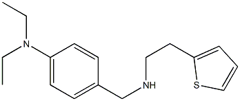 N,N-diethyl-4-({[2-(thiophen-2-yl)ethyl]amino}methyl)aniline Struktur