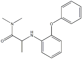 N,N-dimethyl-2-[(2-phenoxyphenyl)amino]propanamide Struktur