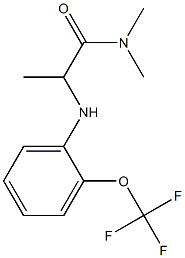 N,N-dimethyl-2-{[2-(trifluoromethoxy)phenyl]amino}propanamide Struktur