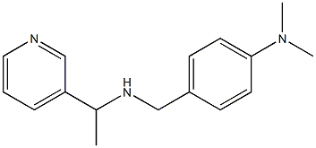 N,N-dimethyl-4-({[1-(pyridin-3-yl)ethyl]amino}methyl)aniline Struktur