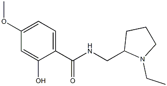 N-[(1-ethylpyrrolidin-2-yl)methyl]-2-hydroxy-4-methoxybenzamide Struktur