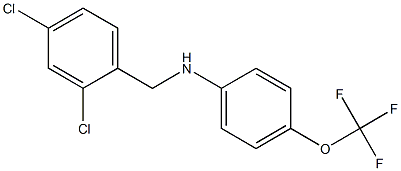 N-[(2,4-dichlorophenyl)methyl]-4-(trifluoromethoxy)aniline Struktur