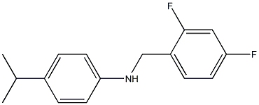 N-[(2,4-difluorophenyl)methyl]-4-(propan-2-yl)aniline Struktur