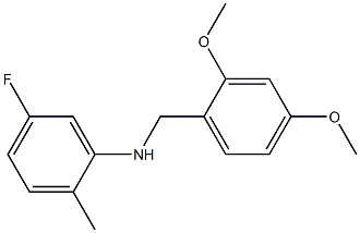 N-[(2,4-dimethoxyphenyl)methyl]-5-fluoro-2-methylaniline Struktur